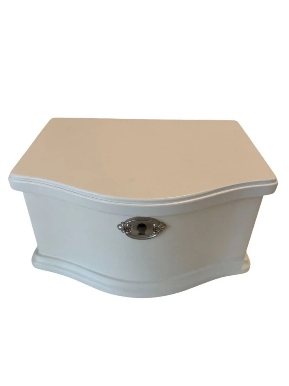 Pottery Barn Abigail White Musical Ballerina Mirror Jewelry Box